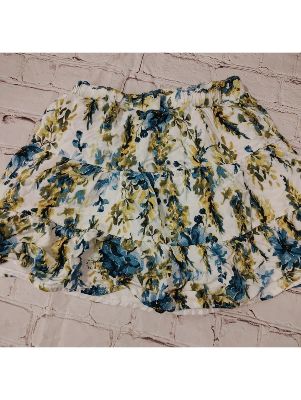 Btween Blue Floral Skirt Girls size 8